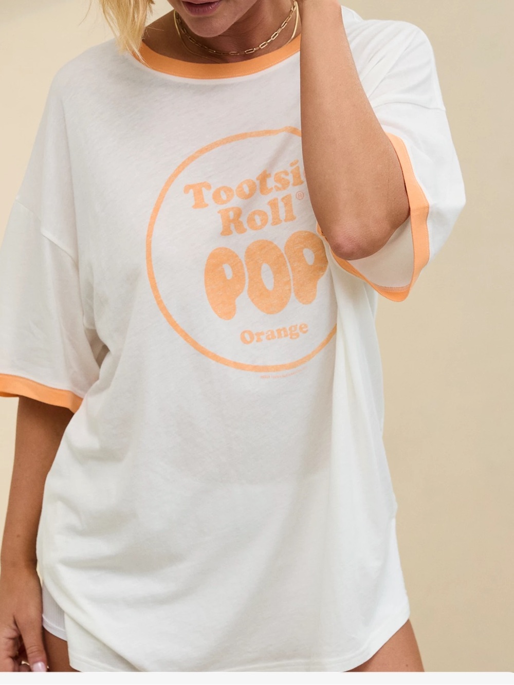 Aerie Sleep Tee Limited Holiday Edition Tootsie Roll Sz L